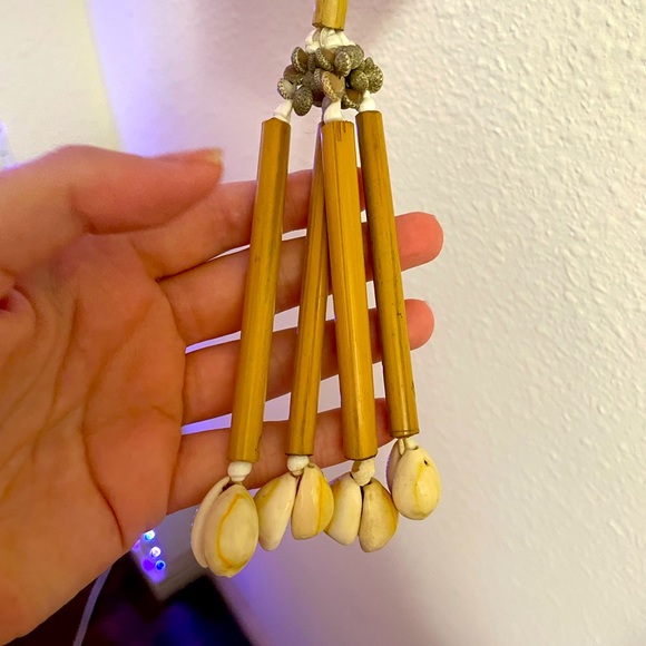 Seashell Bamboo Hanging Plant Holder Macrame Shell Braided Pot Hanger Boho - Picture 5 of 11